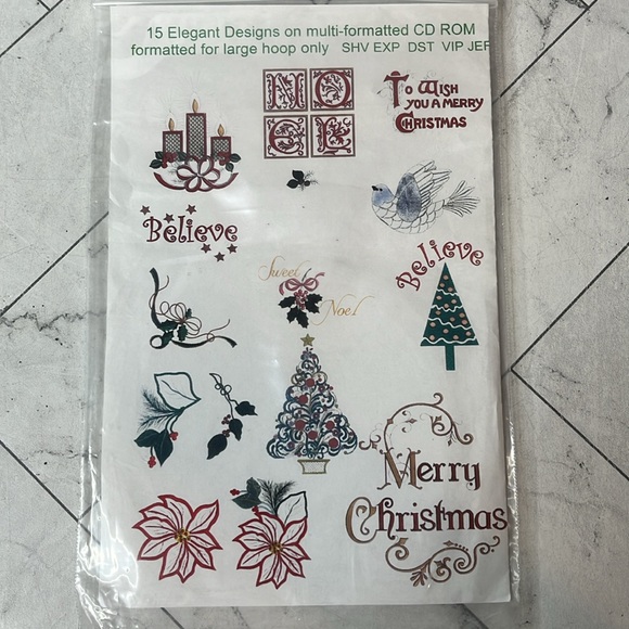 Christmas Cross Stitch Designs 15 Holiday Designs CD-ROM by Marcia Pollard - Picture 3 of 3